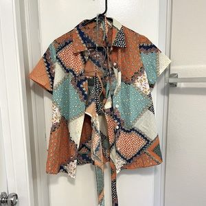 Bralette, shirt, and short set